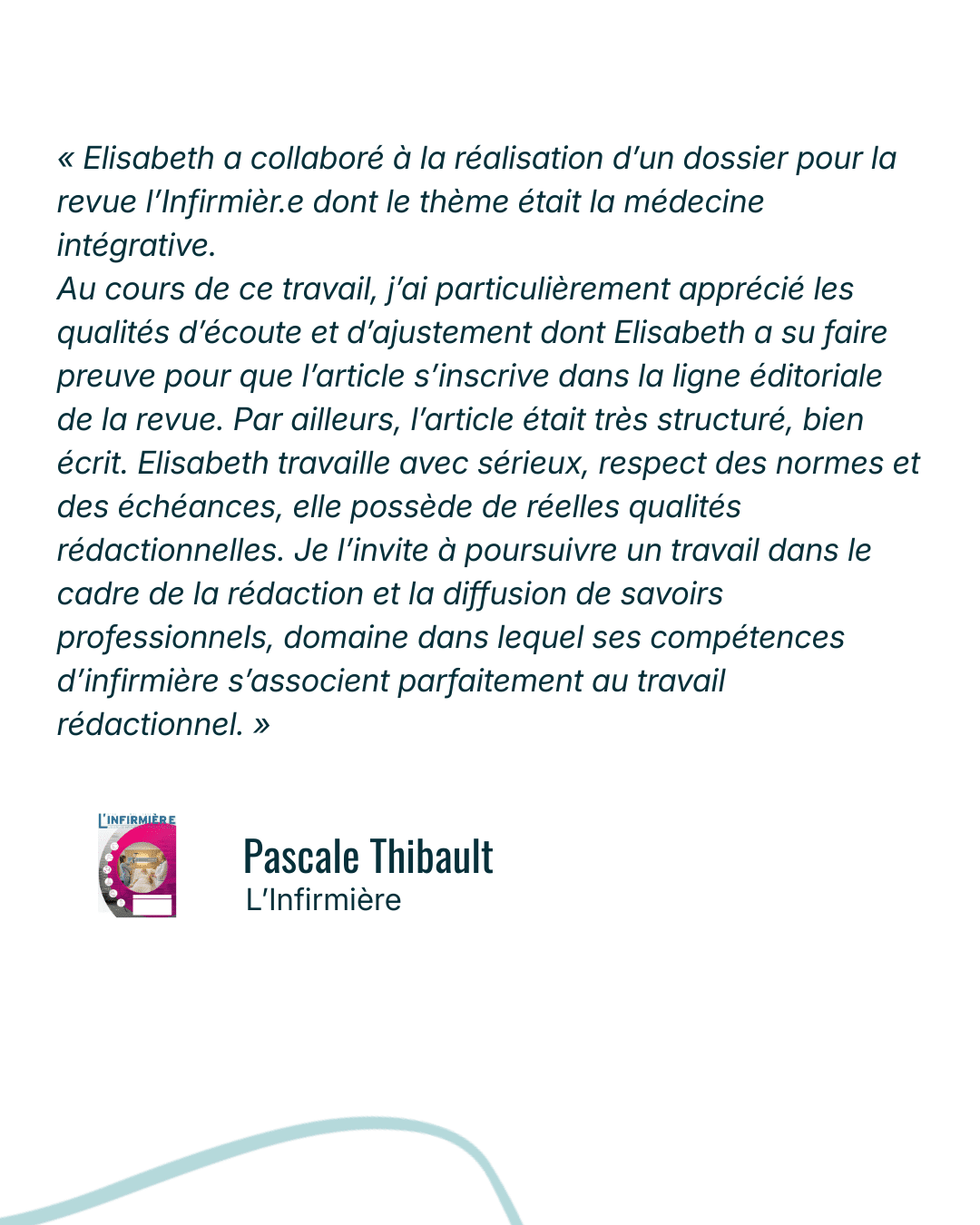 Avis - Elisabeth Sanchez